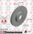 Produktbild: 2x ZIMMERMANN Bremsscheibe COAT Z 150.1297.20 für E53 BMW X5