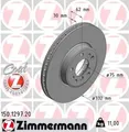 Produktbild: 2x Bremsscheibe innenbelüftet 150.1297.20 ZIMMERMANN für BMW X5