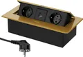 Produktbild: Versenkbare Aluminium Einbausteckdose 2-fach I USB-A USB-C I gold
