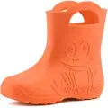 Produktbild: Ladeheid EVA federleichte Kinder Gummistiefel für Jungen und Mädchen Regenschuhe Bequeme und wasserdichte Regenstiefel Kinder LA-CA-01 (Orange