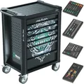 Produktbild: Wera Werkstattwagen Tool Rebel 1 9700 schwarz - bestückt - 94 teilig 05150130001