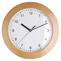 Produktbild: TFA Dostmann Funkwanduhr, Design Wanduhr Holz, 98.1065, aus Buche, zum Hängen, 31cm Durchmesser, als Küchenuhr, Wohnzimmeruhr, Designuhr, braun