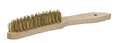 Produktbild: kwb Messing-Drahtbürste mit Holzgriff - Hochwertige Bürste für schonende Reinigung - Länge 275 mm