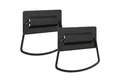 Produktbild: vidaXL Möbelgriff Schrankgriffe 2 pcs Schwarz 85 x 45 mm Metall (2-St)