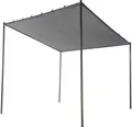 Produktbild: BELIANI Pergola in Dunkelgrau 282 x 294 cm Schwarzer Rahmen für Garten Terrasse Außenbereich Outdoor Pavillon Gartenpavillon