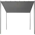 Produktbild: Beliani - Pergola in Dunkelgrau 282 x 294 cm Schwarzer Rahmen für Garten Terrasse Außenbereich Outdoor Pavillon Gartenpavillon