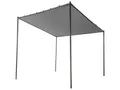 Produktbild: Pergola Stahl dunkelgrau / schwarz 282 x 294 cm Garten Terrasse Outdoor Vimino