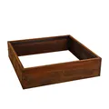 Produktbild: ESTEXO Beeteinfassung Beetumrandung Edelrost Hochbeet Rost Cortenstahl Umrandung Rahmen Pflanzbeet Pflanzkasten Blumenkasten (100x100x25 cm)