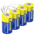 Produktbild: EEMB D Batterien 1.5V Wiederaufladbare D Batterien Wiederaufladbare Lithium D-Zellen Batterien USB Typ C Ladekabel LR20 Ersatzbatterie für Taschenlampe - 4er Pack