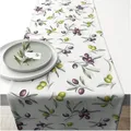 Produktbild: AMBIENTE 1-teilig Tischläufer Tischdecke ca.40x150cm 100% Baumwolle Oliven Motiv