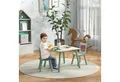 Produktbild: ZONEKIZ Kindersitzgruppe Kindertisch, (Kinderschreibtisch, 3-tlg., Stühle), 3-teilige Set für Schlafzimmer, Kindergarten, Spielzimmer, Grün