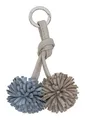 Produktbild: LIEBESKIND BERLIN Pom Pom Pendant Schlüsselanhänger Milk beige hellblau Neu