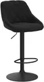 Produktbild: WOLTU Barhocker Barstuhl, Gute gepolsterte Sitzfläche aus Samt, Höhenverstellbar, 360° Drehbar, Schwarz