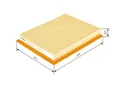 Produktbild: Luftfilter BOSCH 1 457 433 303 Filtereinsatz für FIAT SIENA PALIO STRADA Weekend