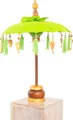 Produktbild: Kleiner Tischschirm aus Bali Garten Schirm Dekoration Party Partyschirm Handarbeit Orient Dekoschirm ca. 40 cm Grün Gold