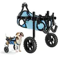 Produktbild: VEVOR Hunderollstuhl für Hinterbeine, verstellbarer Haustierrollstuhl, leichter Hundewagen mit stoßdämpfenden Rädern, Gehhilfe für behinderte, gelähmte, verletzte Hunde bis 10 kg, S