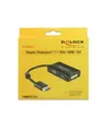 Produktbild: Delock Videokonverter DisplayPort DVI HDMI VGA Schwarz (62656)