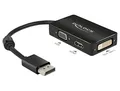 Produktbild: Delock 62656 Adapterkabel DisplayPort 1.1 Stecker > 1 x VGA + 1 x HDMI + 1 x DVI 24+1 schwarz