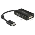 Produktbild: Delock Adapter Displayport 1.1 Stecker > VGA / HDMI - schwarz