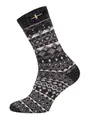 Produktbild: HomeOfSocks Ein Paar Norweger Socken Damen Und Herren Jacquard Schweden Design Nordic Socks Kuschelsocken Aus 80% Wolle Dicke Socken Hyggelig Warm - Strapazierfähig Zeitlos Warm | Anthrazit 43-46