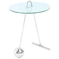 Produktbild: Kayoom Beistelltisch, Silber, Weiß, Metall, Glas, rund, 46x60x46 cm, einfacher Aufbau, Wohnzimmer, Wohnzimmertische, Beistelltische, Beistelltische Metall