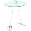 Produktbild: Beistelltisch Pendulum Glas Weiß/Silber ca. 46x60 cm
