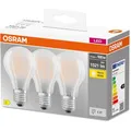 Produktbild: OSRAM LED-Lampe Base Classic A Filament, E27, 11W ersetzt 100W, warmweiß, 3 Stück