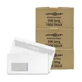 Produktbild: Briefumschläge versando DIN lang, weiß, mit Fenster, selbstklebend, 3000 Stück