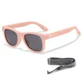 Produktbild: Maesy Baby Sonnenbrille für 0-2 Jahre - UV400 Polarisierter Schutz - Flexibler und Biegsamer Rahmen - Verstellbares Gummiband - Sichere und Bequeme Babysonnenbrillen - Quadratisch - Indi