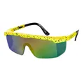 Produktbild: Metamorph Kostüm 80er Schnelle Brille gelb, Egal ob 90er Jahre Radprofi oder Leipziger Rapper: Mit der Brille bist