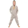 Produktbild: O'Poppy Jumpsuit Kinder hellgrau (1-tlg) Zwergen Kapuze und Eingrifftaschen grau 158-164