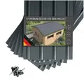 Produktbild: BRAVO Trapezblech, SMART Cover Set H12 Plus, 12 x Trapez-Abdeckblech 6,75 m2, verzinkter Stahl lackiert, 1250x450x0,3 mm (12-St. inkl. Schrauben) Made in Germany grau