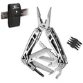 Produktbild: MOSSY OAK Multitool Multifunktionszange, 21 in 1 Multi-Tool Multifunktion, (1 St), mit Zange Klappmesser, inkl tragbare Tasche silberfarben