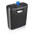 Produktbild: Alpina Aktenvernichter – Papiershredder für Zuhause und Büro – Shredder Zerstört Kreditkarten – Zerkleinern Sie 6 A4-Blätter auf Einmal – 10L Behälter – 190W Leistung – Streifenschnitt – Schwarz