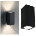 Produktbild: LED Außenwandleuchte Flame IP44 eckig 58x75mm 3000K 2x3,5W 2x260lm 230V Anthrazit Aluminium