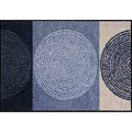 Produktbild: Salonloewe Fußmatte waschbar Nestor Denim 050x075 cm Eingangs-Matte Haustür Fussabtreter Design-Kreise