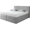 Produktbild: Boxspringbett, grau, B:175cm L:205cm, Microvelours (100% Polyester), WESTFALIA SCHLAFKOMFORT, Komplettbetten, Boxspringbett, wahlweise mit Kaltschaum-Topper