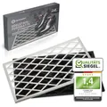 Produktbild: Heimwert Premium Fußmatte für Außen aus rostfreiem Edelstahl | Abnehmbarer Edelstahlrahmen | Gummi-Schmutzfangmatte | Leicht zu reinigen | Ideal für Hauseingänge | 58x38cm