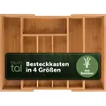 Produktbild: Blumtal Besteckkasten Schublade aus Bambus - größenverstellbarer Schubladen-Einsatz, bis zu 9 Fächer (Standard - 7 Fächer)