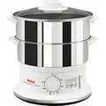 Produktbild: TEFAL VC1451 Convenient Series Dampfgarer (900 Watt, Weiß/Edelstahl)