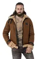 Produktbild: Cipo & Baxx Herren Jacke CJ286 Braun – Warme Winterjacke im Modernen Streetwear Stil mit Kunstfell, Reißverschluss & Taschen – Stylische Jacke für Alltag, Freizeit & Outdoor - CJ286 Braun XXL