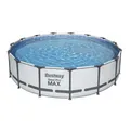 Produktbild: Bestway Steel Pro Max Frame Pool Set Swimmingpool 457 x 107 m,Rund, Grau