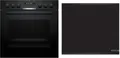 Produktbild: Bosch HND679LS62 A+ Einbau-Herdset mit Induktionskochfeld (HEG578BB4 + NXX675CB5E), 60 cm breit, 71 L, 3D-Heißluft, Kindersicherung, Rahmen aufliegend, schwarz