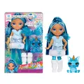 Produktbild: Rainbow High Littles Rainbow Fantasy Fairies & Pet - Sapphire, Blau - 14 cm Kleine, Bewegliche Puppe & Fantasie-Hund mit Austauschbaren Feenflügeln, Süßes Geschenk für Kinder ab 4