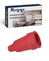 Produktbild: Kopp Schutzkontakt-Gummikupplung in rot - Bruchfeste IP20-Kupplung aus Vollgummi mit Knickschutz & Zugentlastung - VDE-geprüft - Schutzkontakt 16A / 250V~ - Für Profi- & Heim-Einsatz