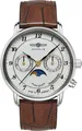 Produktbild: ZEPPELIN Quarzuhr Friedrichshafen Lady Moonphase 8537-1, Armbanduhr, Damenuhr, Made in Germany, analog, Wochentag, Mondphase