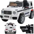 Produktbild: Mercedes-Benz G 63 G63 AMG V8 Biturbo Kinderauto Kinderfahrzeug Kinder Elektroauto 12V / 2x Motoren / Öffnende Türen (Weiß)