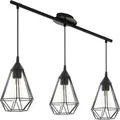 Produktbild: Eglo - 3er Pendelleuchte Tarbes schwarz 79 x 17,5 cm E27 Pendelleuchte
