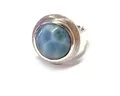 Produktbild: Edelschmiede925 Silberring handgefertigter Silberring 925/- mit Larimar Cabochon #59