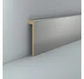 Produktbild: Südbrock Sockelleiste Abdeckleiste Fliesensockel 19 x 96 mm MDF foliert Dekor Edelstahl, L: 250 cm, H: 9.6 cm, 1-St.